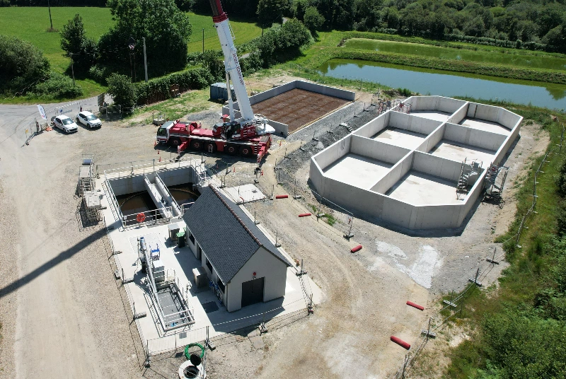 Photographie d'une station d'épuration des eaux usées compactes